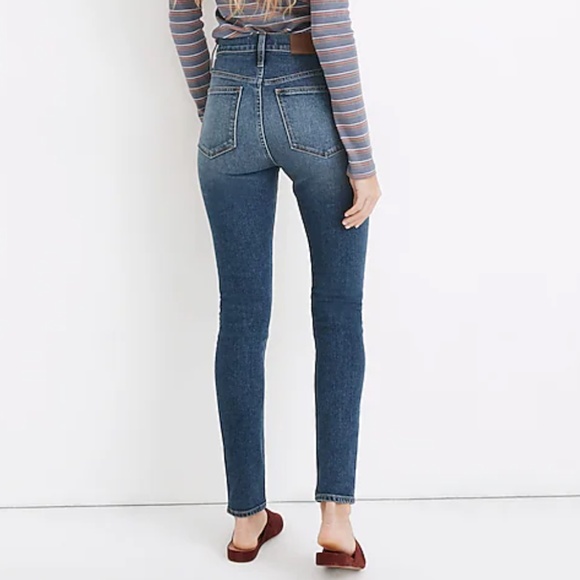 NWT Madewell 11" High-Rise Skinny Jeans Markland Wash Tencel Denim Size 28 - Picture 3 of 16